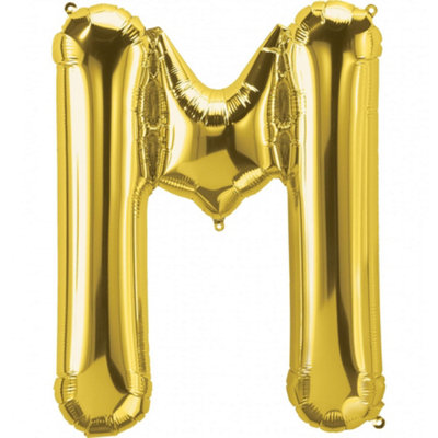 Realmax M Foil Balloon Gold (One Size) from B&Q