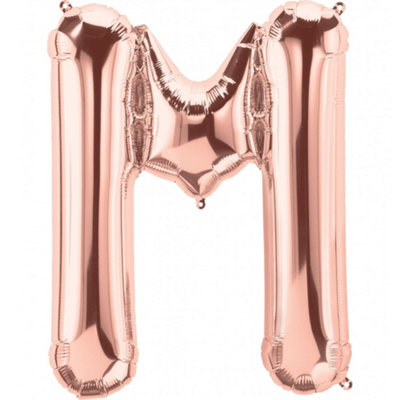 Realmax M Foil Balloon Rose Gold (One Size) from B&Q