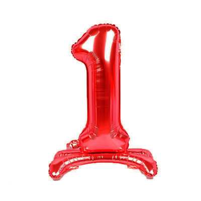 Realmax Standing Number 1 Foil Balloon Red (One Size) from B&Q