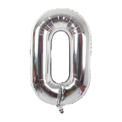 Realmax 0 Foil Balloon Silver (One Size) from B&Q