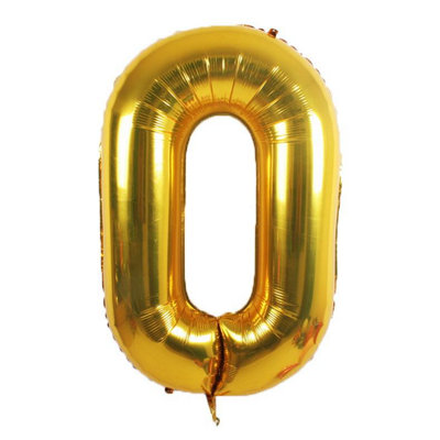 Realmax 0 Foil Balloon Gold (One Size) from B&Q