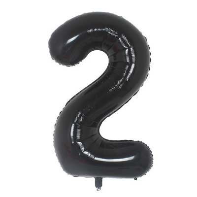 Realmax 2 Foil Balloon Black (One Size) from B&Q