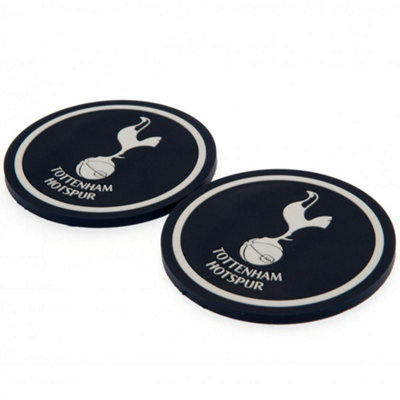 Tottenham Hotspur Fc Coaster Set (Pack Of 2) Navy/white (One Size) from B&Q