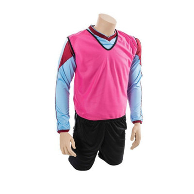  - Precision Childrens/kids Training Mesh Breathable Sleeveless Bib Pink (2-3 Years)