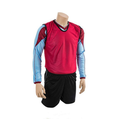  - Precision Childrens/kids Training Mesh 3 Layer Membrane Bib Red (4-9 Years)