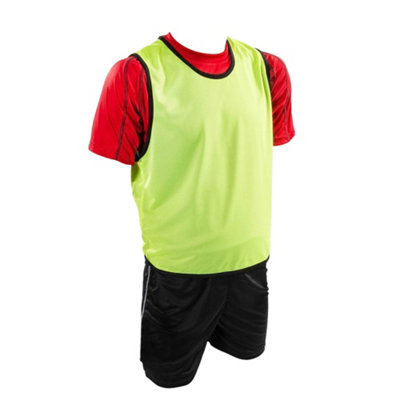  - Precision Childrens/kids Training Mesh 3 Layer Membrane Bib Fluorescent Yellow (4-9 Years)