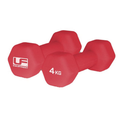 Urban Fitness Equipment Neoprene Hexagon Dumbell (Pack Of 2) Red (4Kg) from B&Q