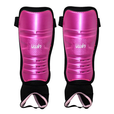  - Uwin Childrens/kids Hockey Shin Guards Pink/purple/black (M)
