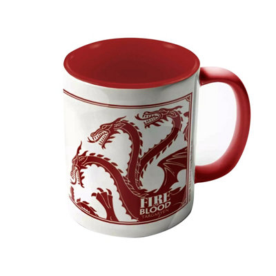 Game Of Thrones Red/White Targaryen Mug (One ) 12Cm