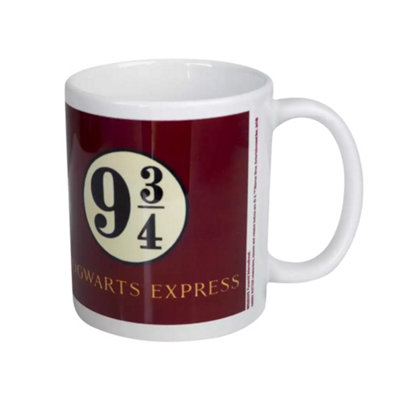 Harry Potter Platform 9 3/4 Mug Burgundy/cream/black (One Size) from B&Q