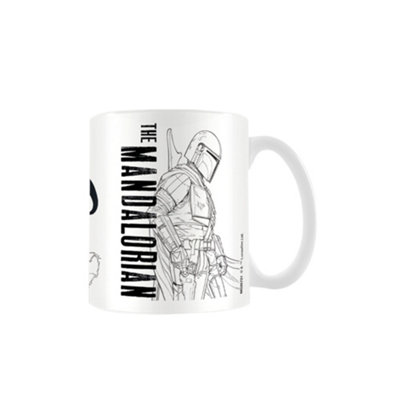  - Star Wars: The Mandalorian Line Art Mug White (One Size)