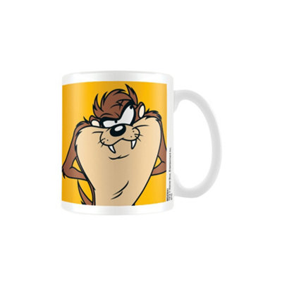 B&Q White/Yellow/Brown Looney Tunes Taz Mug (One ) 12Cm