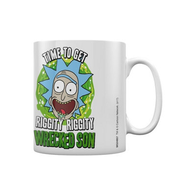 Rick And Morty Wrecked Son Mug White/green (One Size) from B&Q
