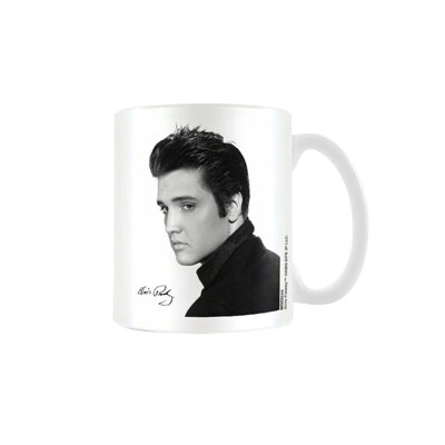 B&Q White Elvis Portrait Mug (One ) 12Cm