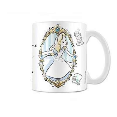Alice In Wonderland Frame Mug White/light Blue/yellow (One Size) from B&Q