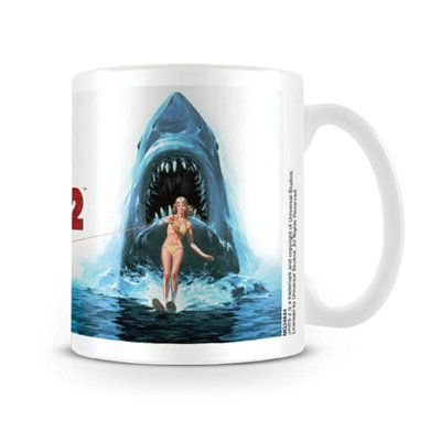  - Jaws Poster Mug Blue/white (One Size)