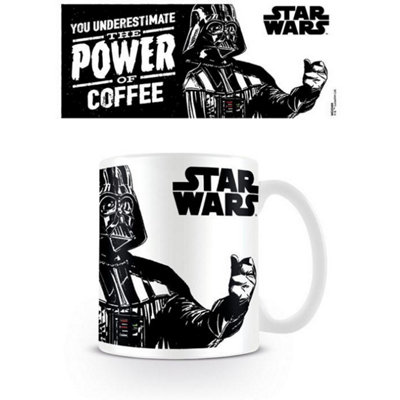 Star Wars The Power Of Coffee Mug White/black (One Size) from B&Q