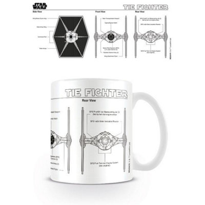 Star Wars Tie Fighter Sketch Mug White/black (One Size) from B&Q