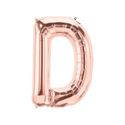 Realmax D Foil Balloon Rose Gold (One Size) from B&Q