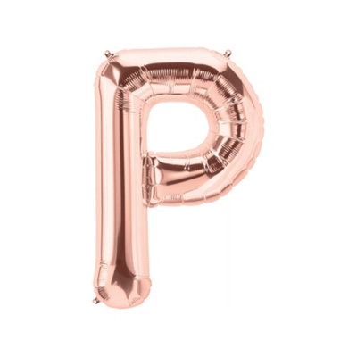 Realmax P Foil Balloon Rose Gold (One Size) from B&Q