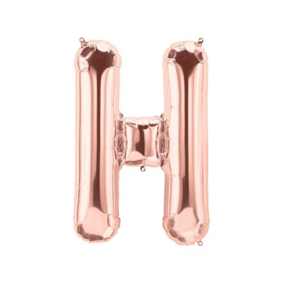 Realmax H Foil Balloon Rose Gold (One Size) from B&Q