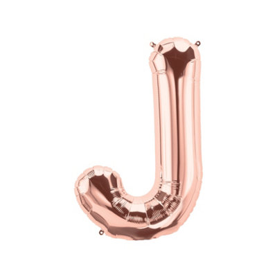 Realmax J Foil Balloon Rose Gold (One Size) from B&Q