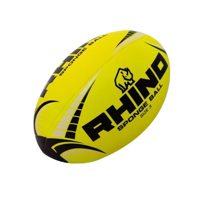 B&Q -  Sponge Rugby Training Ball Yellow/black (3)