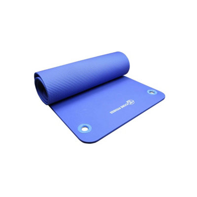 Pilates-Mad Core Fitness Eyelets Yoga Mat Blue (One Size) from B&Q