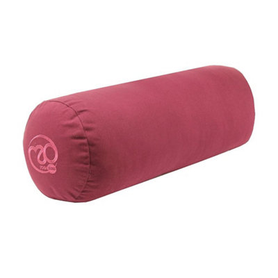 Yoga-Mad Organic Cotton Yoga Bolster Plum (One Size) from B&Q