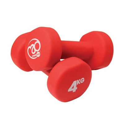 Fitness Mad Dumbell Set (Pack Of 2) Red (4Kg) from B&Q