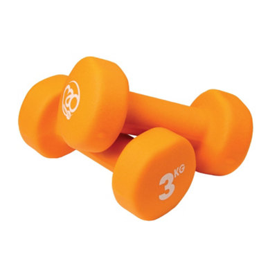 Fitness Mad Dumbell Set (Pack Of 2) Orange (3Kg) from B&Q