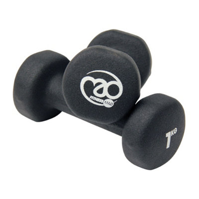 Fitness Mad Dumbell Set (Pack Of 2) Black (5Kg) from B&Q