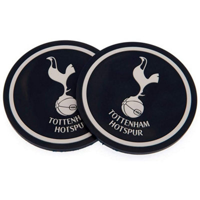 Tottenham Hotspur Fc Coaster Set (Pack Of 2) Navy/white (One Size) from B&Q