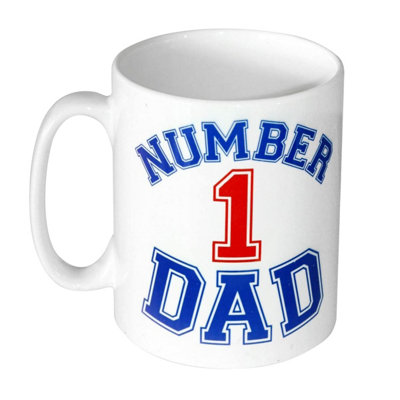 Pyramid International Number 1 Dad Mug White/blue/red (One Size) from B&Q