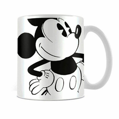 B&Q -  Big Vintage Mickey Mouse Mug White/black (One Size)