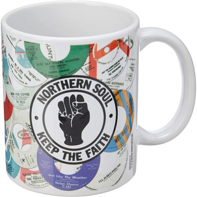 Northern Soul Labels Mug Multicoloured (One Size) from B&Q