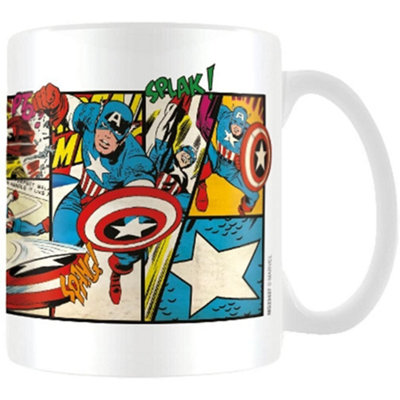 Marvel Unisex White Panel Captain America Mug In - Image 4
