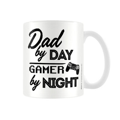 Pyramid International Dad By Day Gamer By Night Mug White/black (One Size) from B&Q