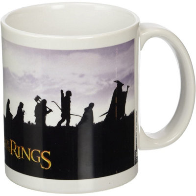 The Lord Of The Rings Fellowship Mug White/black/lilac (One Size) from B&Q