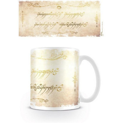  - The Lord Of The Rings Ring Inscription Mug White/cream (One Size)