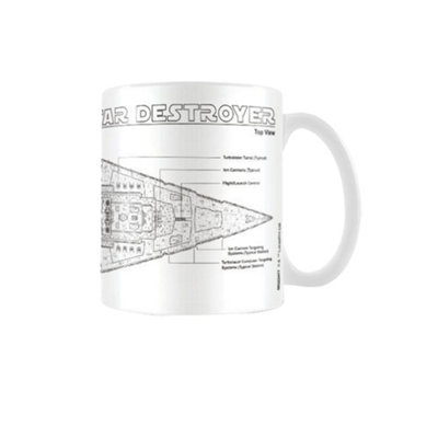 B&Q -  Star Destroyer Sketch Mug White/black (One Size)
