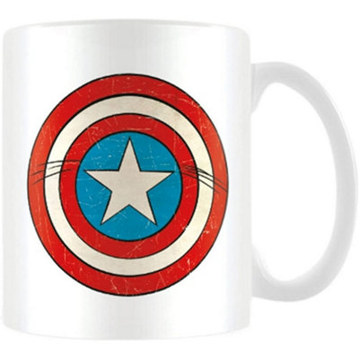 Marvel Unisex Off-White Shield Captain America Mug In - Image 3
