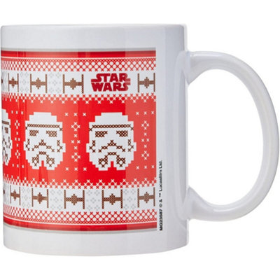 Star Wars Red/White Stormtrooper Christmas Mug (One ) 12Cm