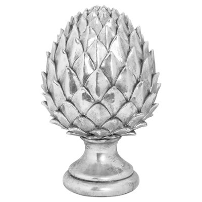Hill Interiors Ceramic Pinecone Ornament Silver (30Cm X 15Cm X 15Cm) from B&Q