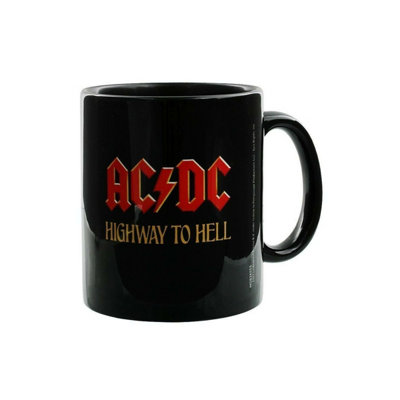 B&Q Black/Red Ac/Dc Highway To Hell Mug (One ) 12Cm