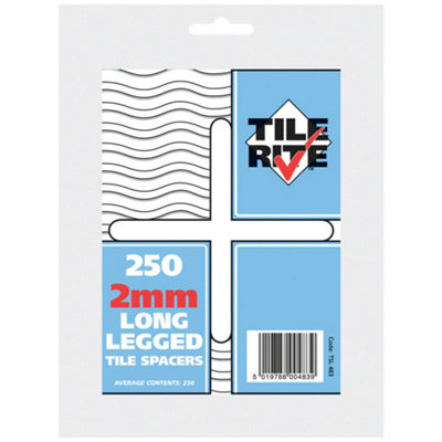  - Tile Rite Long Leg Tile Spacer (Pack Of 250) White (3mm)
