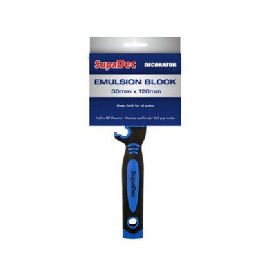 Supadec Emulsion Flat Paint Brush Black/blue (One Size) from B&Q