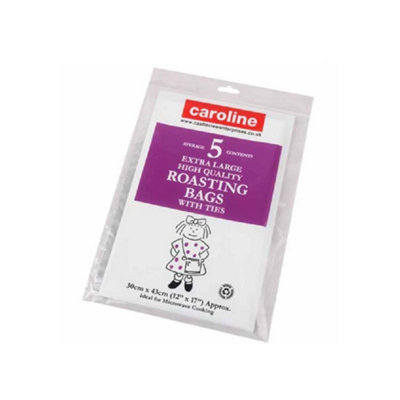  - Caroline Roasting Bags (Pack Of 5) White (One Size)