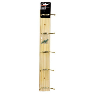 Supahome Beige 5 Hook Coat Rack - Image 4