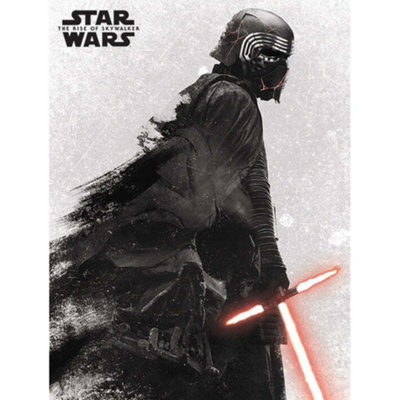  - Star Wars: The Rise Of Skywalker Kylo Ren Canvas Print Black/grey (80Cm X 60Cm)